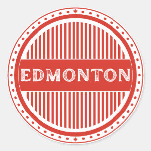 Adesivo Redondo Emblema do Orgulho da Cidade de Edmonton – Identid
