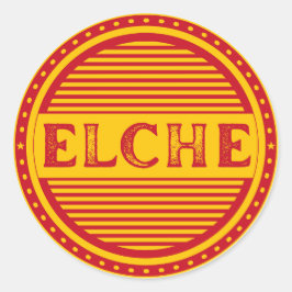 Adesivo Redondo Emblema do Orgulho da Cidade de Elche – Identidade