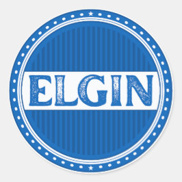 Adesivo Redondo Emblema do Orgulho da Cidade de Elgin – Identidade