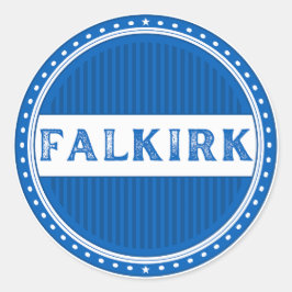 Adesivo Redondo Emblema do Orgulho da Cidade de Falkirk – Identida