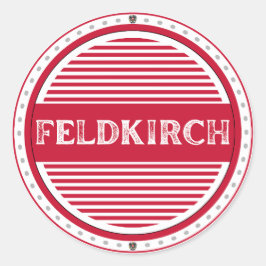 Adesivo Redondo Emblema do Orgulho da Cidade de Feldkirch – Identi