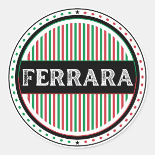 Adesivo Redondo Emblema do Orgulho da Cidade de Ferrara – Identida