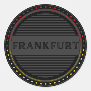 Adesivo Redondo Emblema do Orgulho da Cidade de Frankfurt – Identi