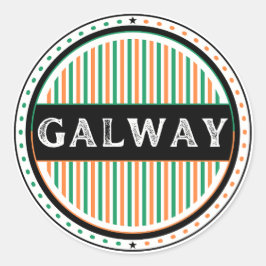 Adesivo Redondo Emblema do Orgulho da Cidade de Galway – Identidad