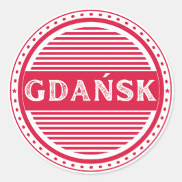 Adesivo Redondo Emblema do Orgulho da Cidade de Gdansk – Identidad