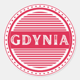 Adesivo Redondo Emblema do Orgulho da Cidade de Gdynia – Identidad