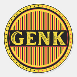 Adesivo Redondo Emblema do Orgulho da Cidade de Genk – Identidade