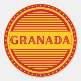 Adesivo Redondo Emblema do Orgulho da Cidade de Granada – Identida