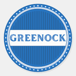 Adesivo Redondo Emblema do Orgulho da Cidade de Greenock – Identid
