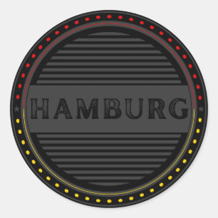 Adesivo Redondo Emblema do Orgulho da Cidade de Hamburgo – Identid