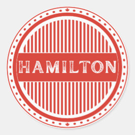 Adesivo Redondo Emblema do Orgulho da Cidade de Hamilton – Identid