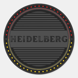 Adesivo Redondo Emblema do Orgulho da Cidade de Heidelberg – Ident