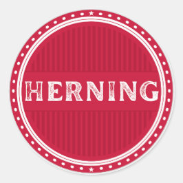 Adesivo Redondo Emblema do Orgulho da Cidade de Herning – Identida