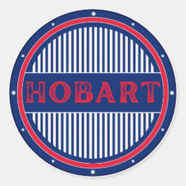 Adesivo Redondo Emblema do Orgulho da Cidade de Hobart – Identidad