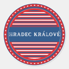 Adesivo Redondo Emblema do Orgulho da Cidade de Hradec Kralove – I