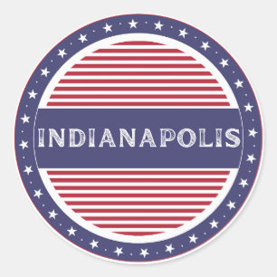 Adesivo Redondo Emblema do Orgulho da Cidade de Indianápolis – Ide