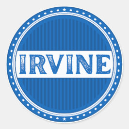 Adesivo Redondo Emblema do Orgulho da Cidade de Irvine – Identidad