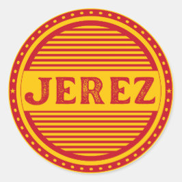 Adesivo Redondo Emblema do Orgulho da Cidade de Jerez – Identidade