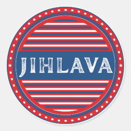 Adesivo Redondo Emblema do Orgulho da Cidade de Jihlava – Identida