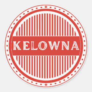 Adesivo Redondo Emblema do Orgulho da Cidade de Kelowna – Identida