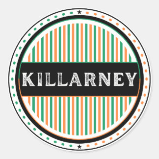 Adesivo Redondo Emblema do Orgulho da Cidade de Killarney – Identi