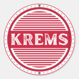 Adesivo Redondo Emblema do Orgulho da Cidade de Krems – Identidade