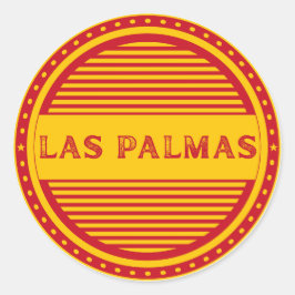 Adesivo Redondo Emblema do Orgulho da Cidade de Las Palmas – Ident