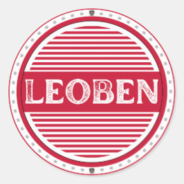 Adesivo Redondo Emblema do Orgulho da Cidade de Leoben – Identidad