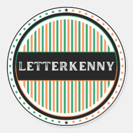 Adesivo Redondo Emblema do Orgulho da Cidade de Letterkenny – Iden