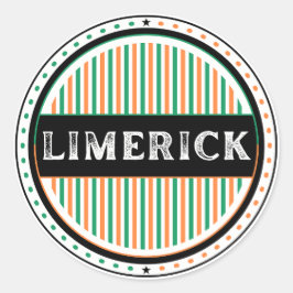 Adesivo Redondo Emblema do Orgulho da Cidade de Limerick – Identid