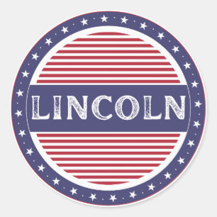 Adesivo Redondo Emblema do Orgulho da Cidade de Lincoln – Identida