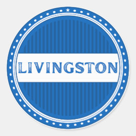 Adesivo Redondo Emblema do Orgulho da Cidade de Livingston – Ident