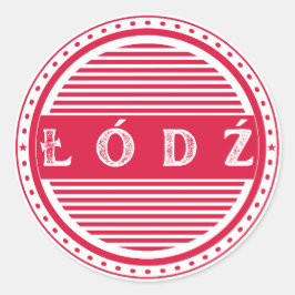 Adesivo Redondo Emblema do Orgulho da Cidade de Lodz – Identidade