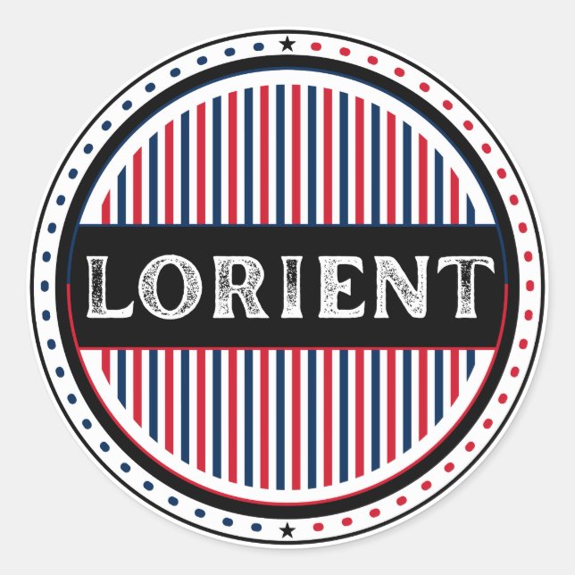 Adesivo Redondo Emblema do Orgulho da Cidade de Lorient – Identida (Frente)