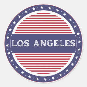 Adesivo Redondo Emblema do Orgulho da Cidade de Los Angeles – Iden