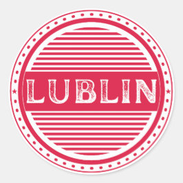 Adesivo Redondo Emblema do Orgulho da Cidade de Lublin – Identidad