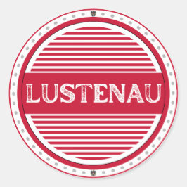 Adesivo Redondo Emblema do Orgulho da Cidade de Lustenau – Identid