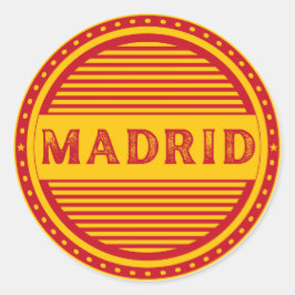 Adesivo Redondo Emblema do Orgulho da Cidade de Madrid – Identidad