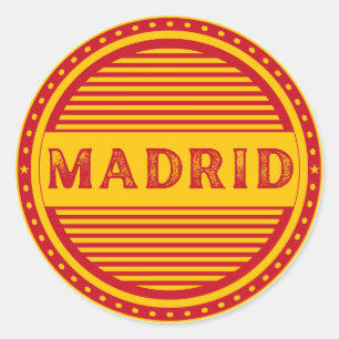 Adesivo Redondo Emblema do Orgulho da Cidade de Madrid – Identidad