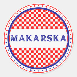 Adesivo Redondo Emblema do Orgulho da Cidade de Makarska – Identid