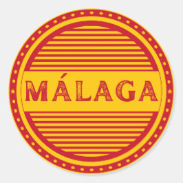 Adesivo Redondo Emblema do Orgulho da Cidade de Málaga – Identidad