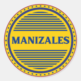 Adesivo Redondo Emblema do Orgulho da Cidade de Manizales – Identi