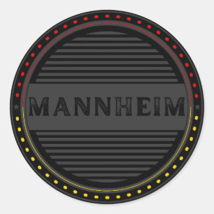 Adesivo Redondo Emblema do Orgulho da Cidade de Mannheim – Identid