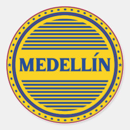 Adesivo Redondo Emblema do Orgulho da Cidade de Medellín – Identid