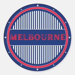 Adesivo Redondo Emblema do Orgulho da Cidade de Melbourne – Identi