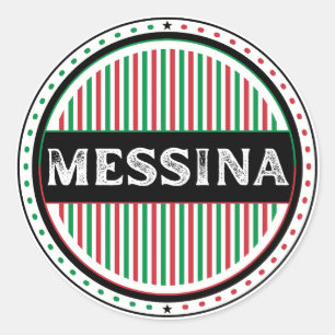 Adesivo Redondo Emblema do Orgulho da Cidade de Messina – Identida
