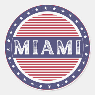 Adesivo Redondo Emblema do Orgulho da Cidade de Miami – Identidade