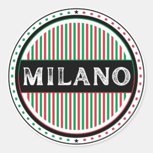Adesivo Redondo Emblema do Orgulho da Cidade de Milão – Identidade