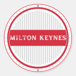 Adesivo Redondo Emblema do Orgulho da Cidade de Milton Keynes – Id