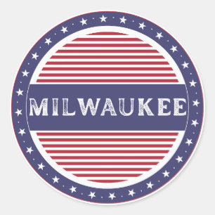 Adesivo Redondo Emblema do Orgulho da Cidade de Milwaukee – Identi